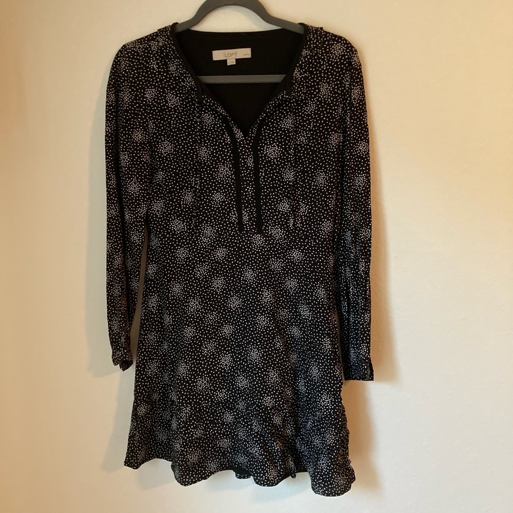 LOFT Black and White Dress
